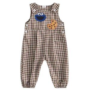 Cookie Monster Romper First Birthday Clothes Sesame Street Outfit Dress